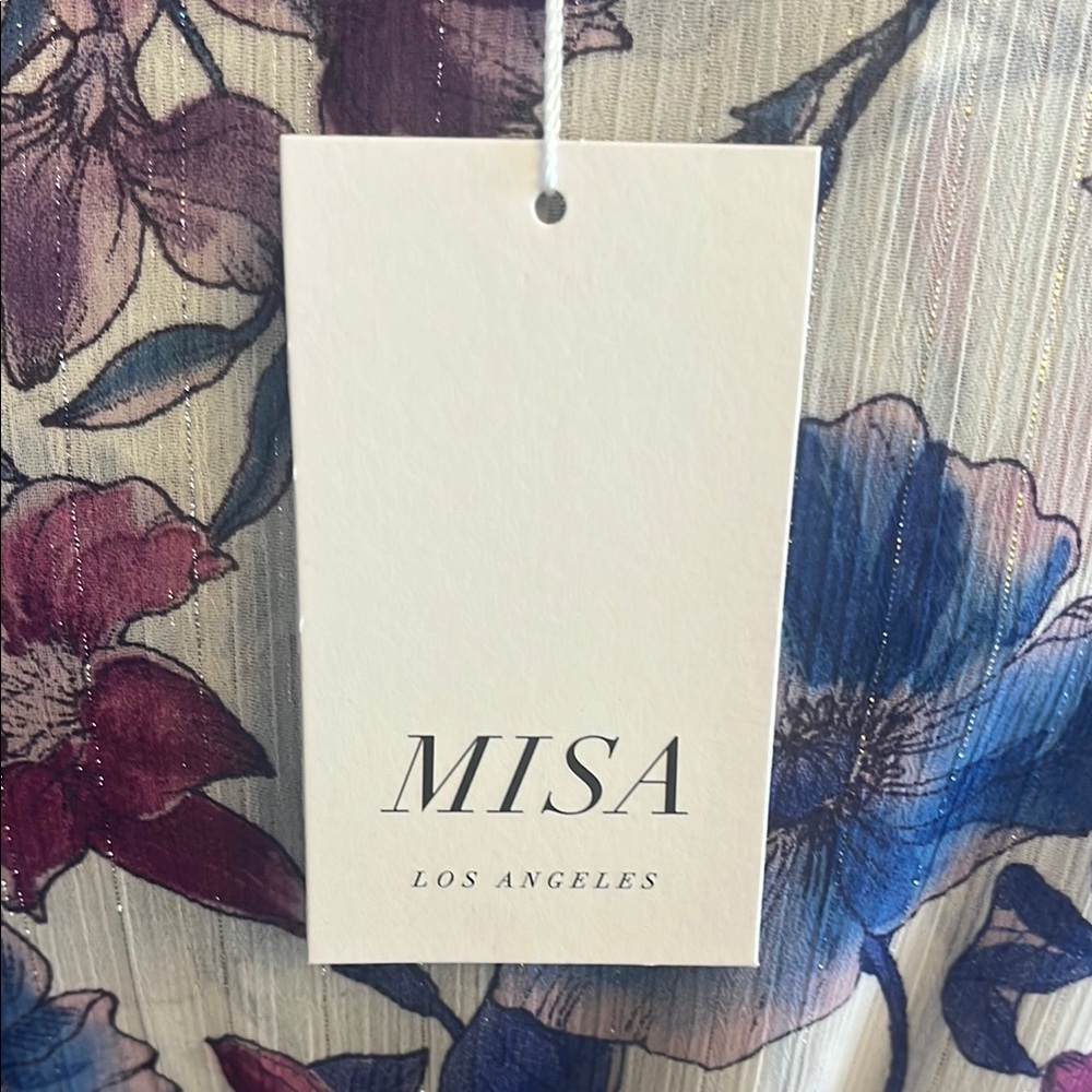 Misa Los Angeles Karina Ruffle-Trim Floral Chiffon Midi Dress - Picture 9 of 9